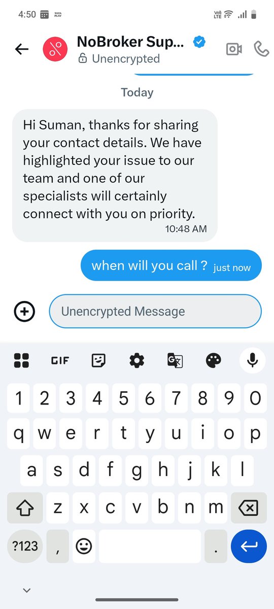 sumanDP3's tweet photo. @NoBrokerCare @Rachittab @nobrokercom day 7 of calling customer care continuosly , paid 20k for service called super relax .. I am not relaxed nobroker is relaxing eating my money.. https://t.co/EA0UYNzLgM