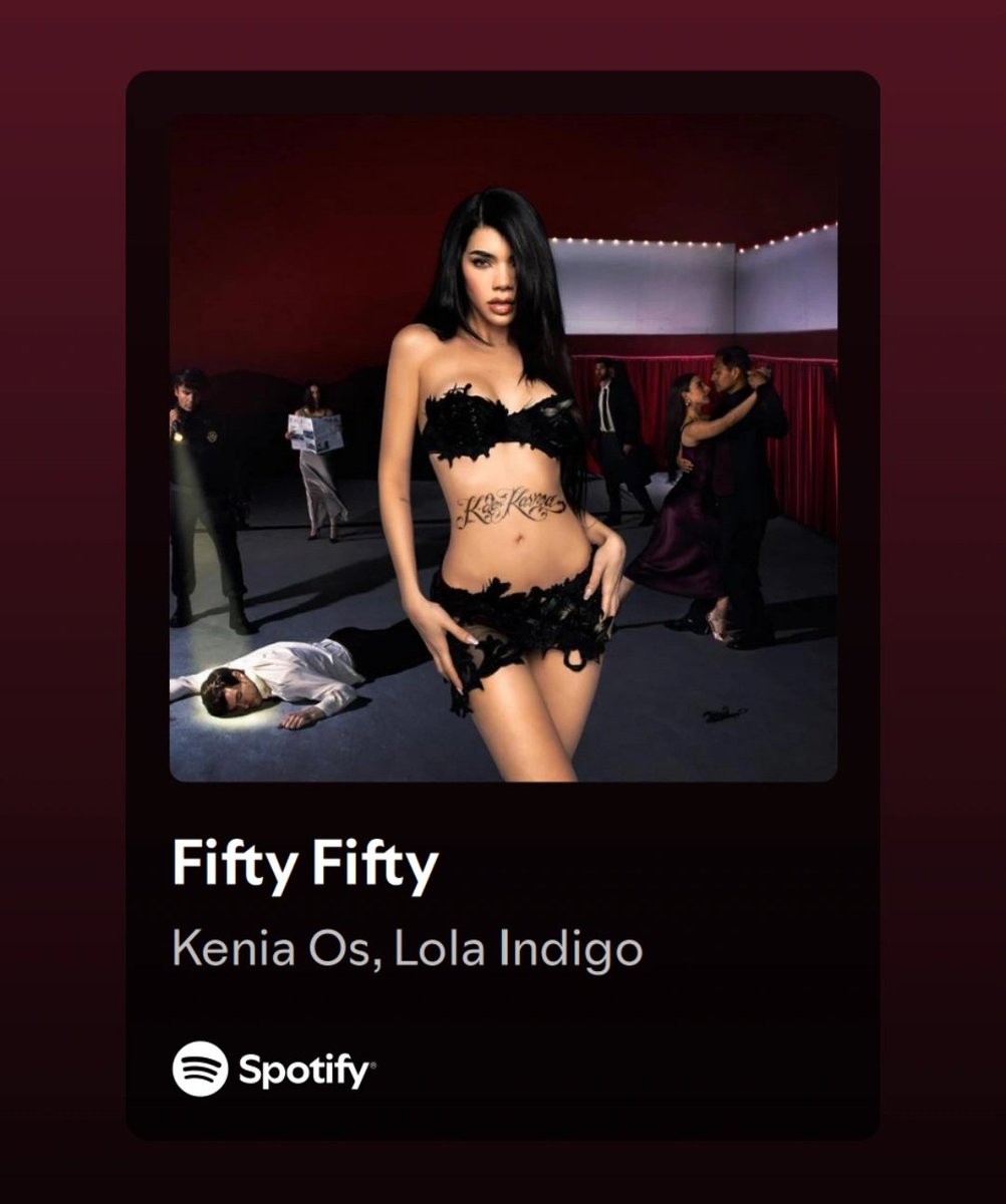 ⠀⠀⠀⠀
⸻ @/newsIoIaindigo

" 'F*fty Fifty' de Ken*a OS &amp; LoIa lndigo ya está disponible en todas las plataformas digitales." 
⠀⠀⠀⠀