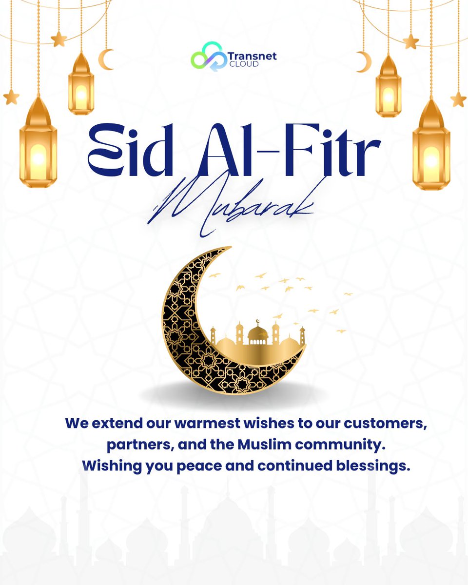 TransnetCloud's tweet photo. We appreciate your trust and partnership. May this season bring you continued success in all you do.

Happy Eid Mubarak.⭐️

#eidmubarak https://t.co/hvbSyHHKzd