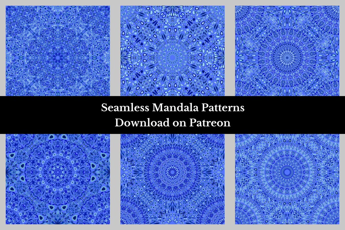 DavidZydd's tweet image. Seamless Mandala Pattern Set - digital download on Patreon: patreon.com/collection/188… #patternlibrary #seamlesspattern #patternmarket #patterndesign