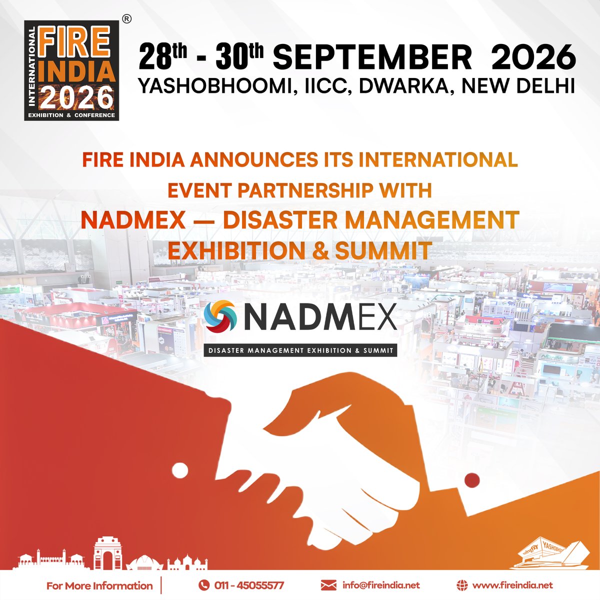 FireIndia's tweet photo. We are delighted to announce NADMEX – Disaster Management Exhibition &amp; Summit as the International Event Partner of Fire India, marking a strong step forward in global collaboration within the fire safety and disaster management ecosystem. 

Learn more at https://t.co/bVdJqrMEJ2 https://t.co/uEAjtSOYqI