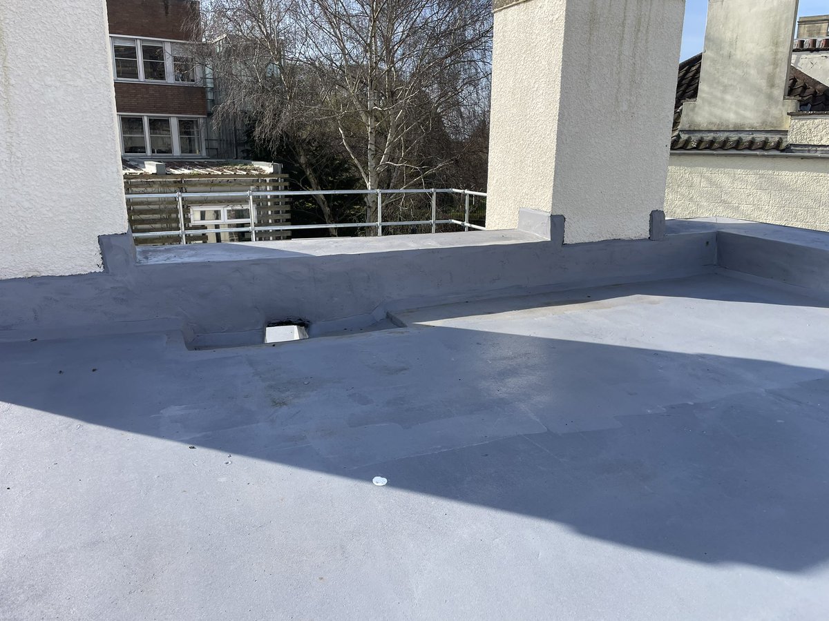 cardiffasphalt's tweet photo. Complete new  @ikoplc Permaphalt Mastic Asphalt roofing system installed on the Royal Fort Gatehouse Bristol University complete with a tapered insulation scheme
Finished with Westminster Solar reflective Paint 🤩🤩 25 year warranty 
#theproofisintheroof https://t.co/NHeJjc5H92