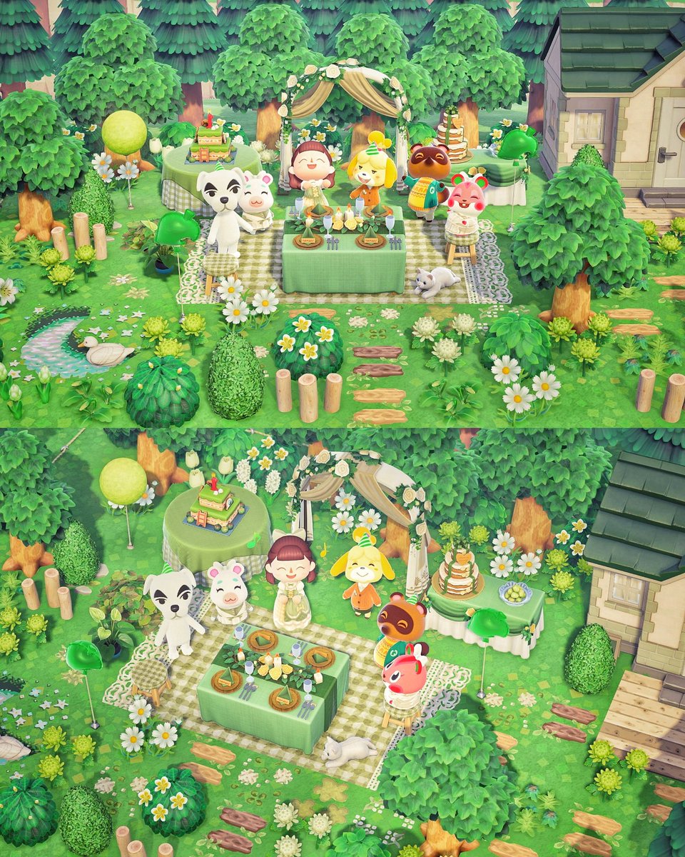 あつ森6周年おめでとうございます💐𖧷⁺.˖*
お庭でパーティー🌳𐀑 ꪾ

#あつ森 #あつまれどうぶつの森  #あつ森ニンドリ投稿 #あつ森6周年 
#ACNH #AnimalCrossing