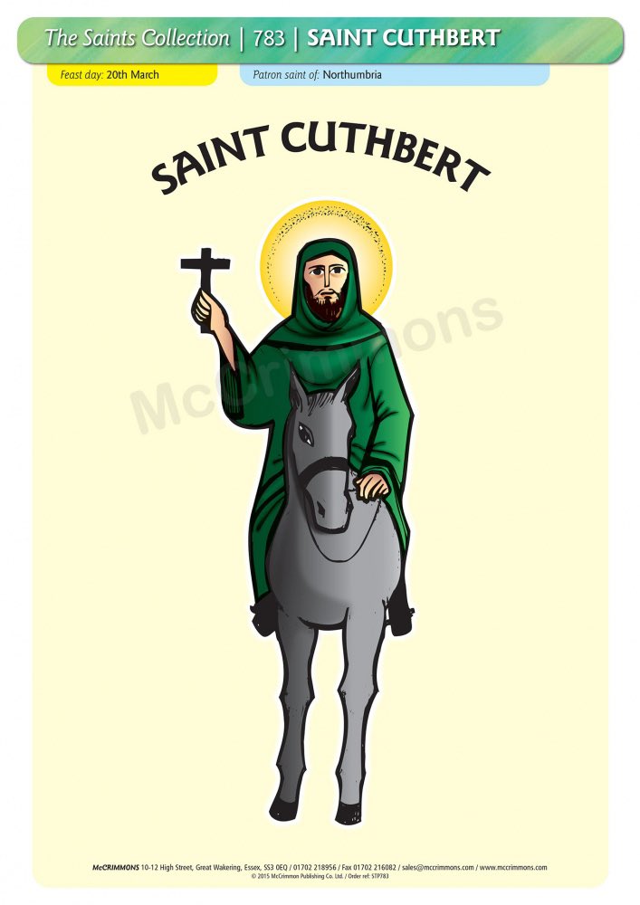 McCrimmons's tweet photo. St. Cuthbert 😇
Patron Saint of Northumbria
Early wildlife conservationist 🏞️
#FeastDays 20 March, 4 September @dioceseHN, Translation of Relics in 1104 to @durhamcathedral
A3 Poster https://t.co/Q58beb8t7Y
+ Banners etc.
🎨 #TurveyAbbeyArt #NorthernSaints #Lindisfarne https://t.co/MjEx34bNbK