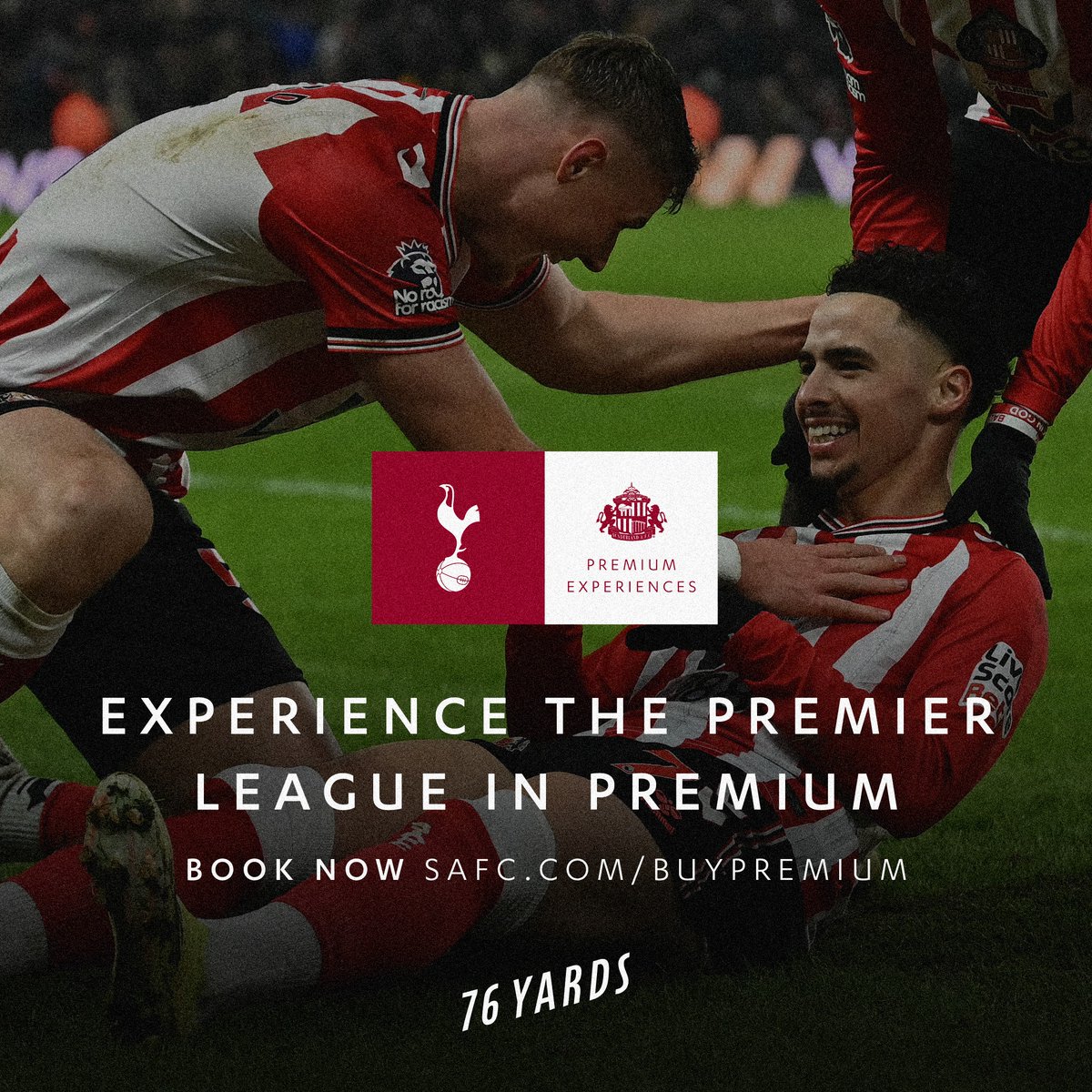 StadiumOfLight's tweet photo. 🎫 Secure your place in 76 Yards at next month’s @PremierLeague clash against Tottenham Hotspur!