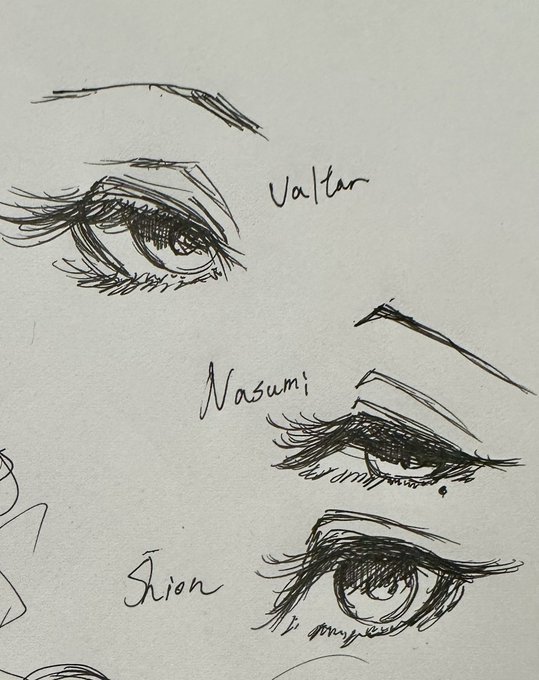 オリキャラのお目目の落書き 