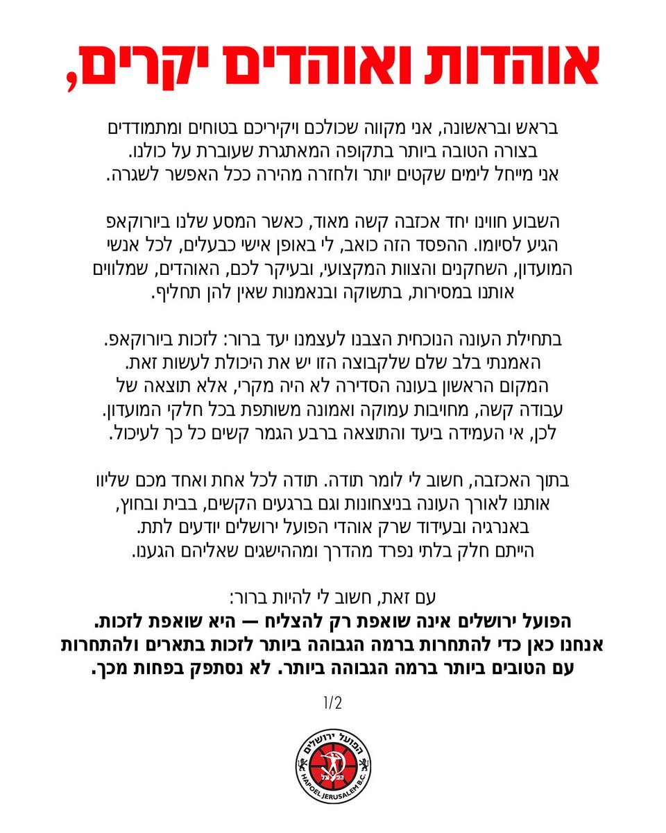 Hapoel Jerusalem BC tweet media