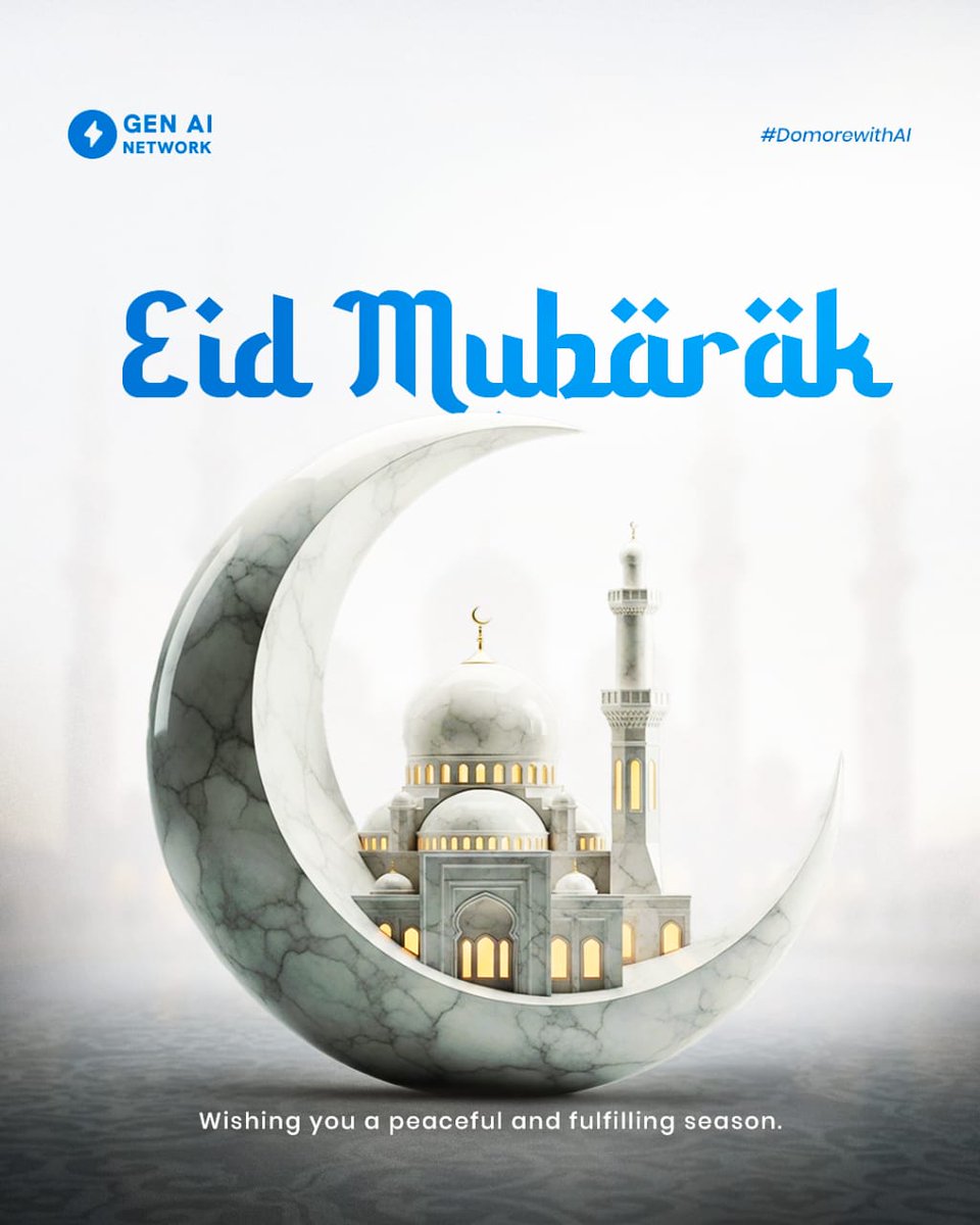 InstigLabs's tweet photo. Eid Mubarak from all of us at the Gen AI Network.

As you celebrate this season, we wish you joy and renewed strength. https://t.co/xjpJQeleQa