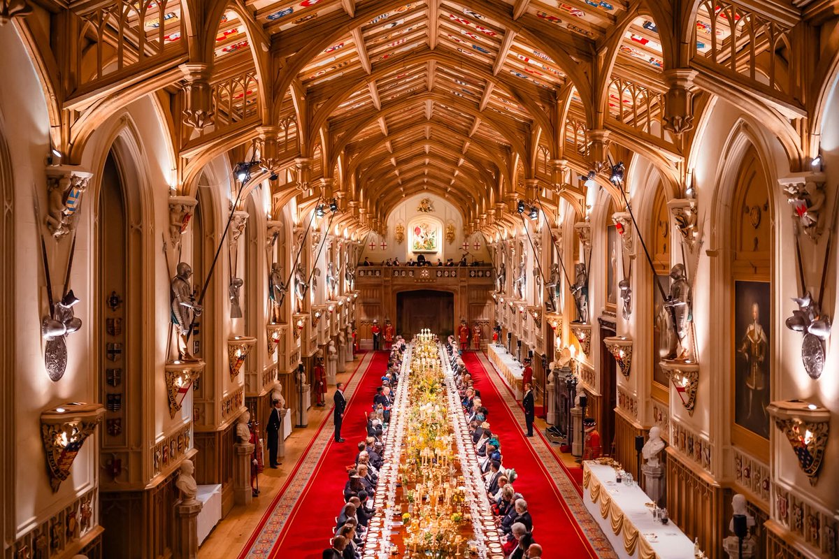Ojukwu_Bianca's tweet photo. #Historicstatevisit
The Royal Banquet. 
Their Majesties,  King CharlesIII and Queen Camilla, were such wonderful hosts. The Royal Family turned out in full force to give the President of the Federal Republic of Nigeria, President Bola Ahmed Tinubu, the First Lady, Sen. Oluremi Tinubu and the Nigerian delegation an unforgettable welcome.
Truly a Night To Remember!