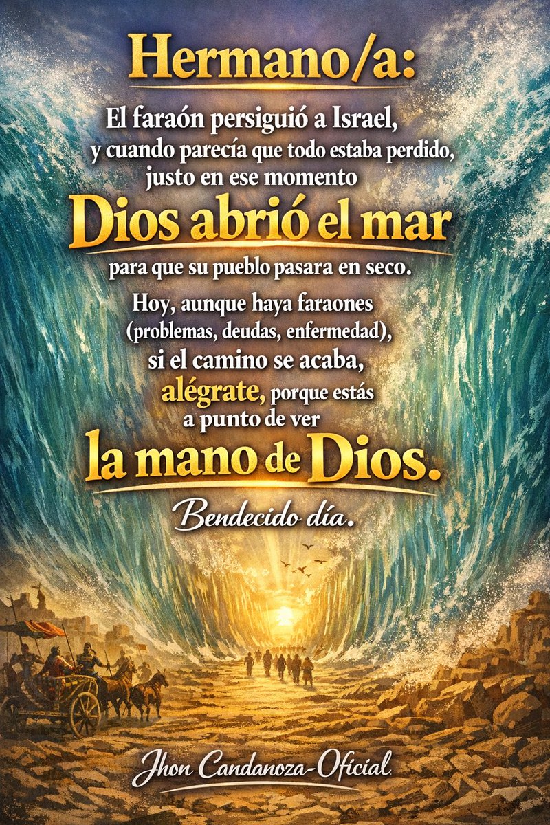 No te rindas, tu milagro puede estar más cerca de lo que imaginas. Hoy es día de creer, confiar y avanzar con fe. 🙌
👉 Si este mensaje tocó tu corazón, compártelo y bendice a alguien más.
#DiosEsFiel #FeInquebrantable #MilagrosDeDios #DiosAbreCaminos #BendecidoDía #jhoncandanoza