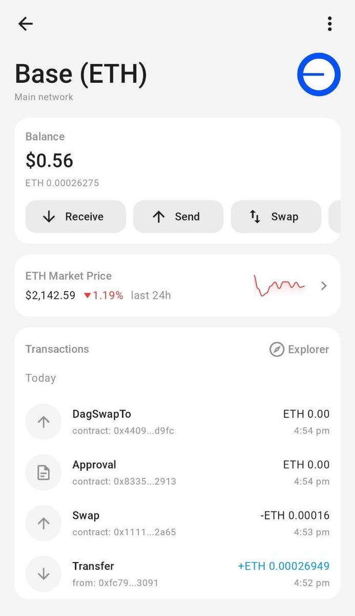 Been using <a href="/Tangem/">Tangem</a> for swaps lately

My most swapped token → USDC on Ethereum

Why USDC?

→ Keeps things stable during volatility
→ Perfect for quick moves without worrying about price swings

Swapped ETH → USDC 
recently and honestly super smooth experience, low fees and the