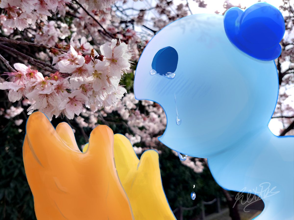 Rettas7500's tweet photo. ＃PoppyPlaytimefanart ＃PPT夢 ＃Doey_the_Doughman 
桜だよ。
君にはもっと色んな景色を見てもらいたいな。 https://t.co/5NdLYJEYvI