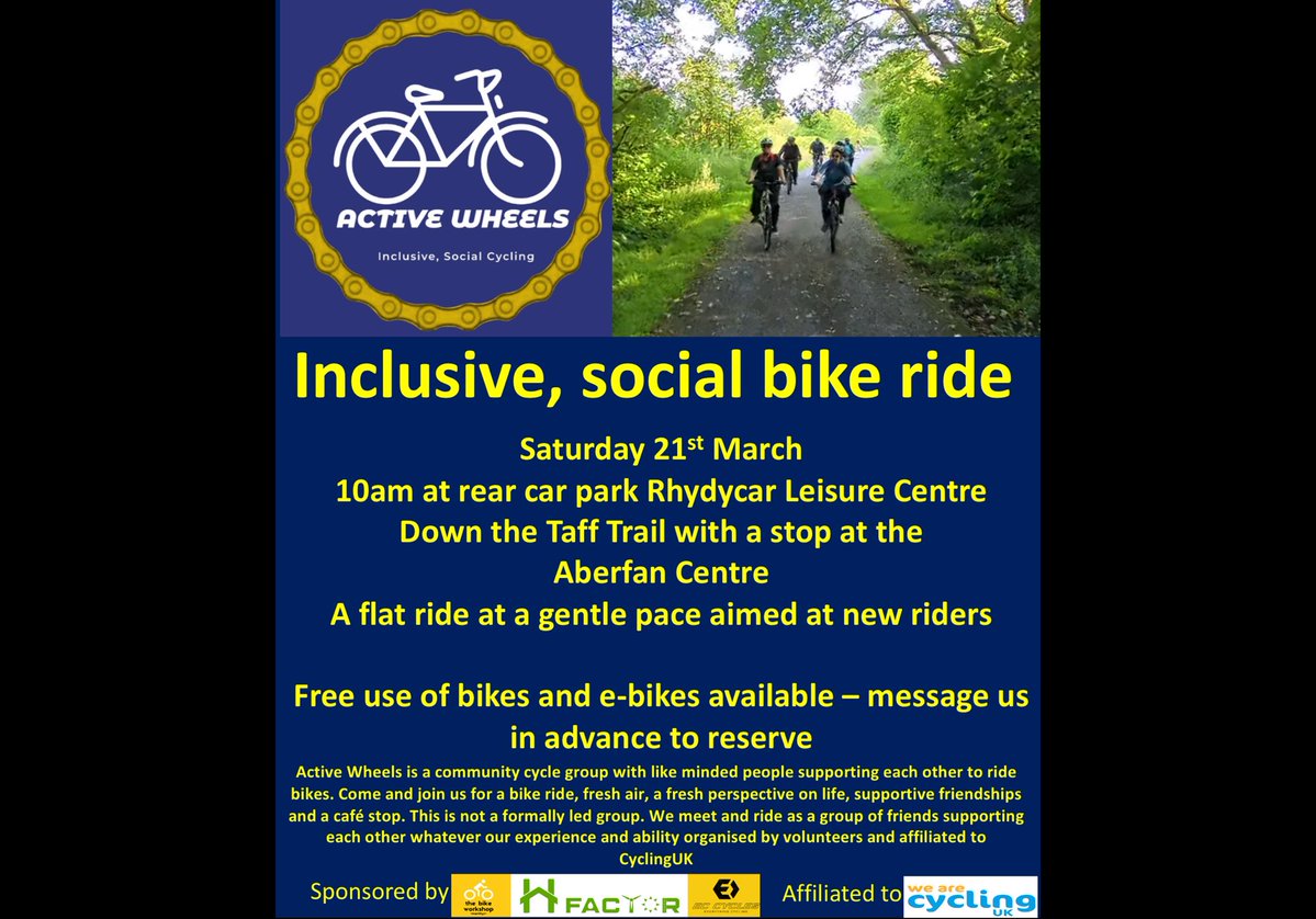 Active wheels Inclusive Social cycling tweet media