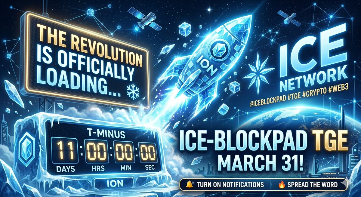 jtbillan001's tweet photo. The revolution is officially loading... ❄️🚀

​We are officially 11 DAYS AWAY from the @ice_blockpad TGE on March 31!

​Get ready for the next chapter of the ICE-BLOCKPAD ecosystem. This is the moment we’ve all been building toward. 🧊💎

​#IceNetwork #IceBlockpad #TGE #Crypto https://t.co/47MJGhX4vh