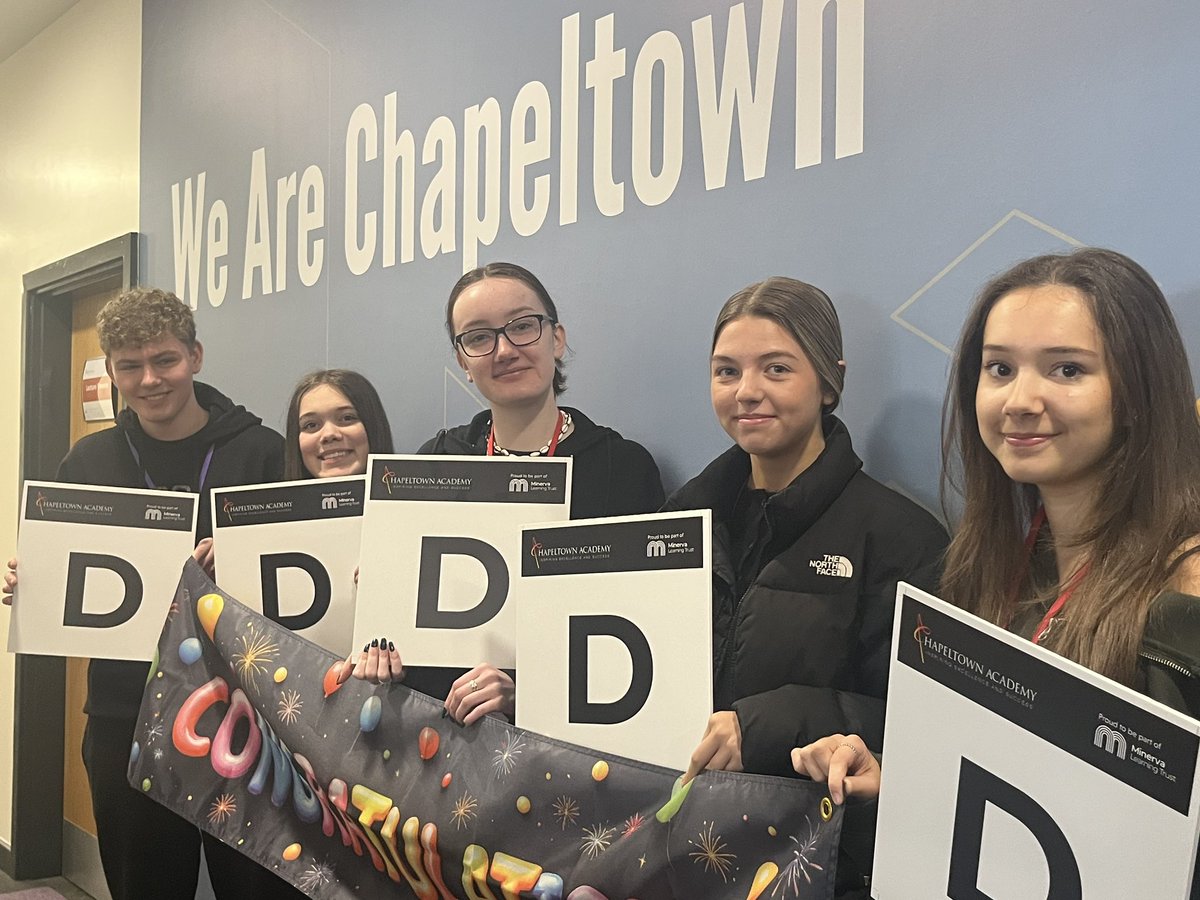 ChapeltownAcad's tweet photo. Outstanding BTEC results at Chapeltown Academy!
Well done to our Y12 & Y13 students who received results this week - so many Distinctions achieved 👏
A fantastic reflection of student effort and staff dedication.
#BTEC #ResultsDay #StudentSuccess https://t.co/cZKpYldq6H