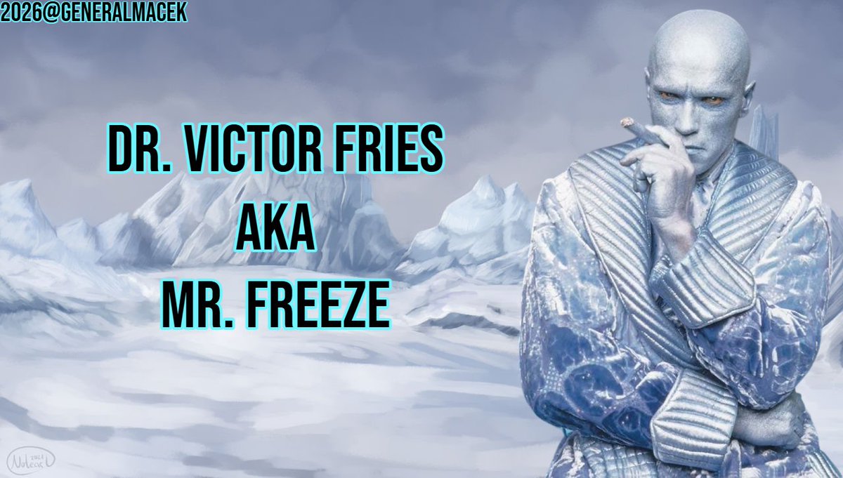 Marric_Devotion's tweet photo. "Allow me to break the ice.

My name is Dr. Victor Fries. Or Mr. Freeze. 

Learn it well, so when I freeze your body and rip out your spine, you'll remember who caused it." https://t.co/SWV7txCSTa