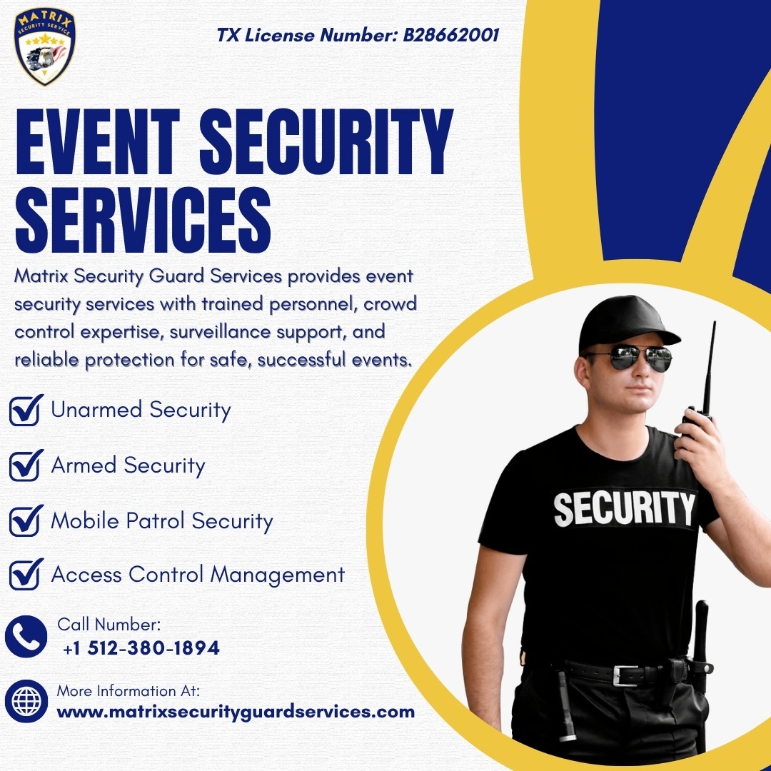 matrix_guard's tweet image. 🎤🛡️ Event Security Services – Because One Mistake Isn’t an Option 🛡️🎤

Matrix Security Guard provides trained professionals
 
📞 +1 512-380-1894
📧 info@matrixsecurityguardservices.com
🌐 matrixsecurityguardservices.com

#EventSecurity #EventSecurityServices #SecurityGuardServices