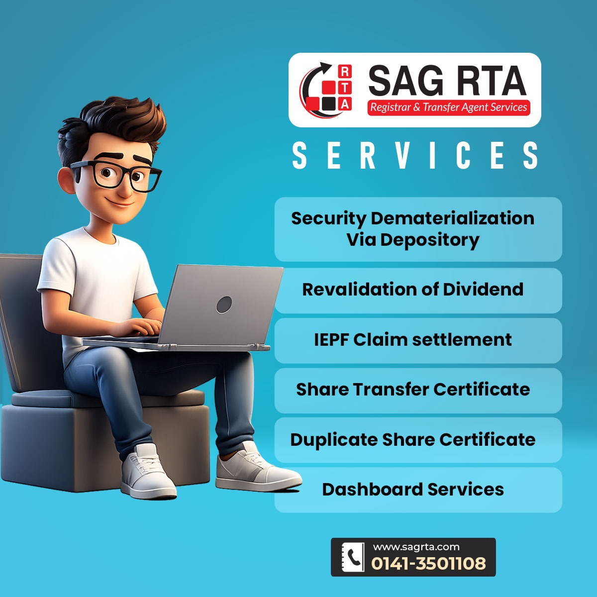 sag_rta's tweet photo. Explore comprehensive RTA services tailored specifically for unlisted companies and professionals.
Get more: https://t.co/CqZPmCqbPc
 #rtaservices #rtaagent #SEBI #Investors #registrarandtransferagent #rtaservices  #Registrarandsharetransferagent #rtaforms #UnlistedCompanies https://t.co/J8OKGaxHuA