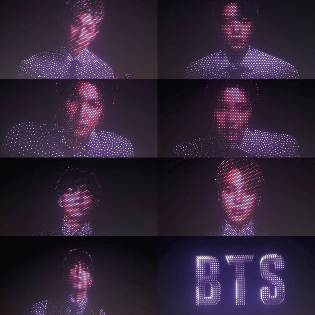 The Drone Show having All members Images 😭💜