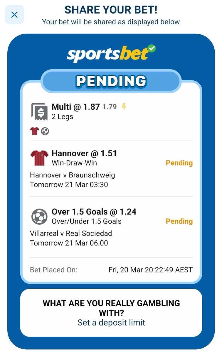 shwaroop4707's tweet photo. Double for today. #sportsbetting https://t.co/RndduYP6mo