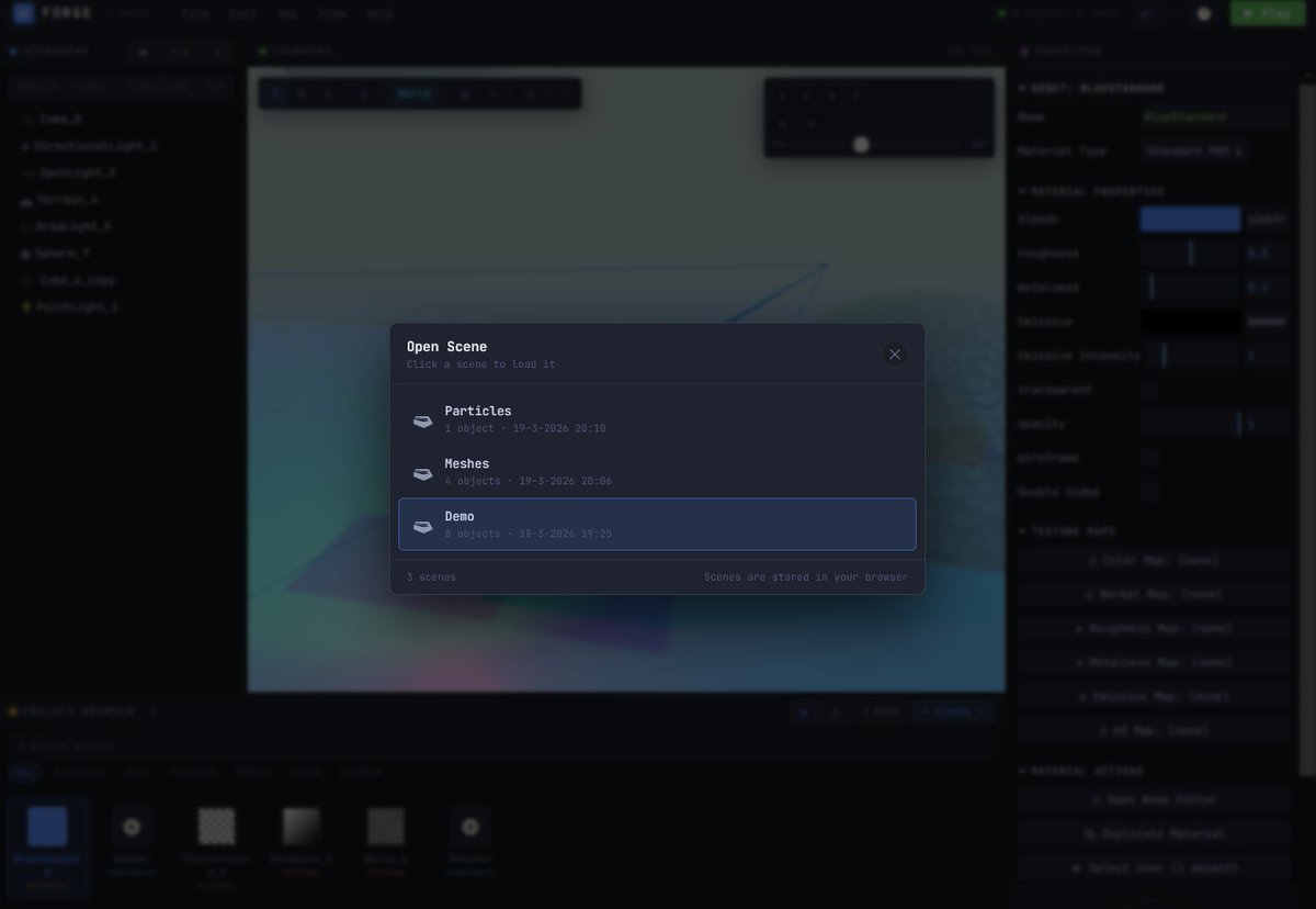 Doing some more updates the the ThreeJS IDE.