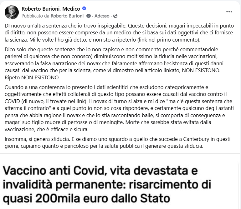 Roberto Burioni tweet media