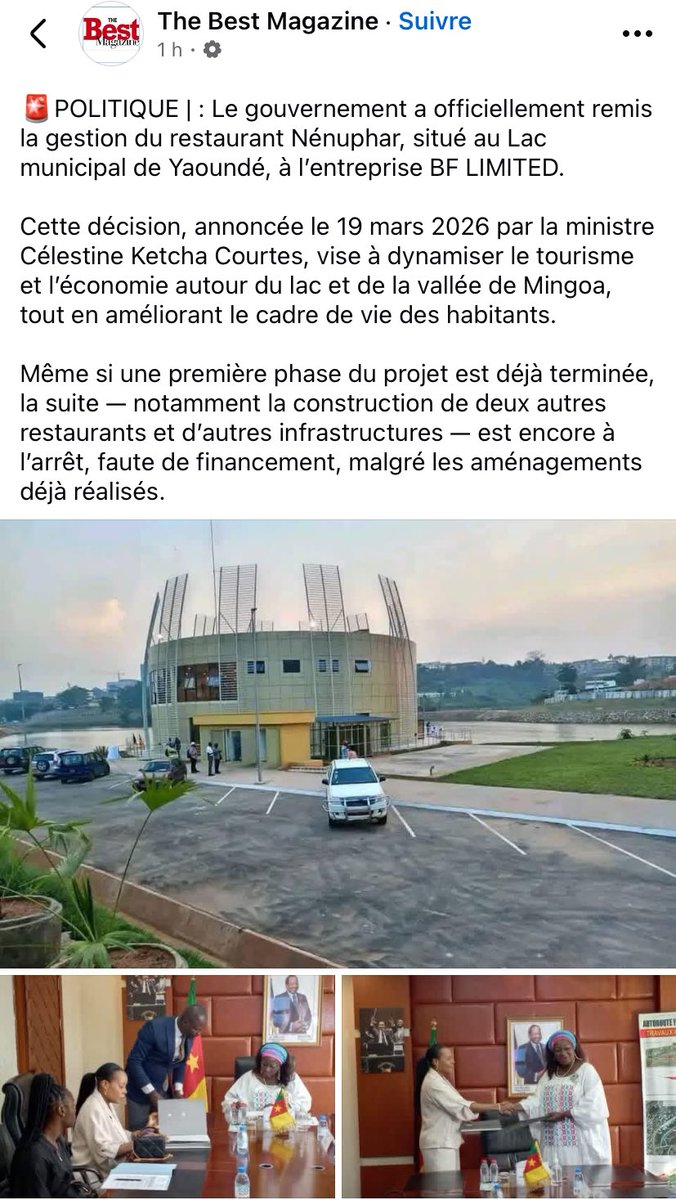 christdjoko1's tweet photo. Et 5 ans plus tard, après la cérémonie de la pose de la 1ère pierre par Dion Ngute…en lieu et place d’un hôtel on a droit au restaurant Nénufar. Il porte bien son nom😂

Non c’est rien. On a changé le PAN et PSénat. Le changement est en cours🤡🔥

Le régime Biya? Laisse tomber😂 https://t.co/1AzeSlhEJV