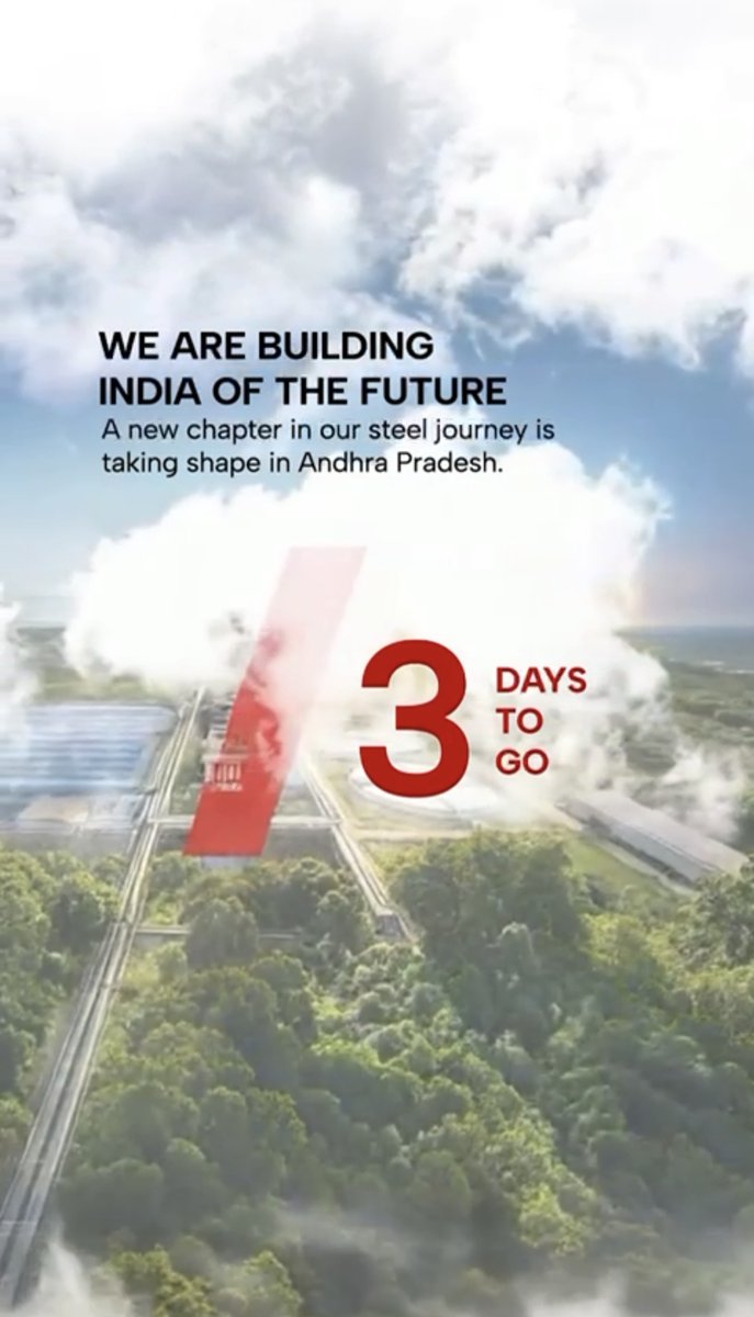 AMNSIndia's tweet photo. Towards a brighter future for the nation with AM/NS India!

On 23 March 2026, join us as we lay the foundation stone for our newest steel plant in #AndhraPradesh.

Stay tuned to know more about this milestone in India’s growth story.

#BMBB #AMNSIndia #AMNSIndiaComesToAP https://t.co/15JazlLwPU
