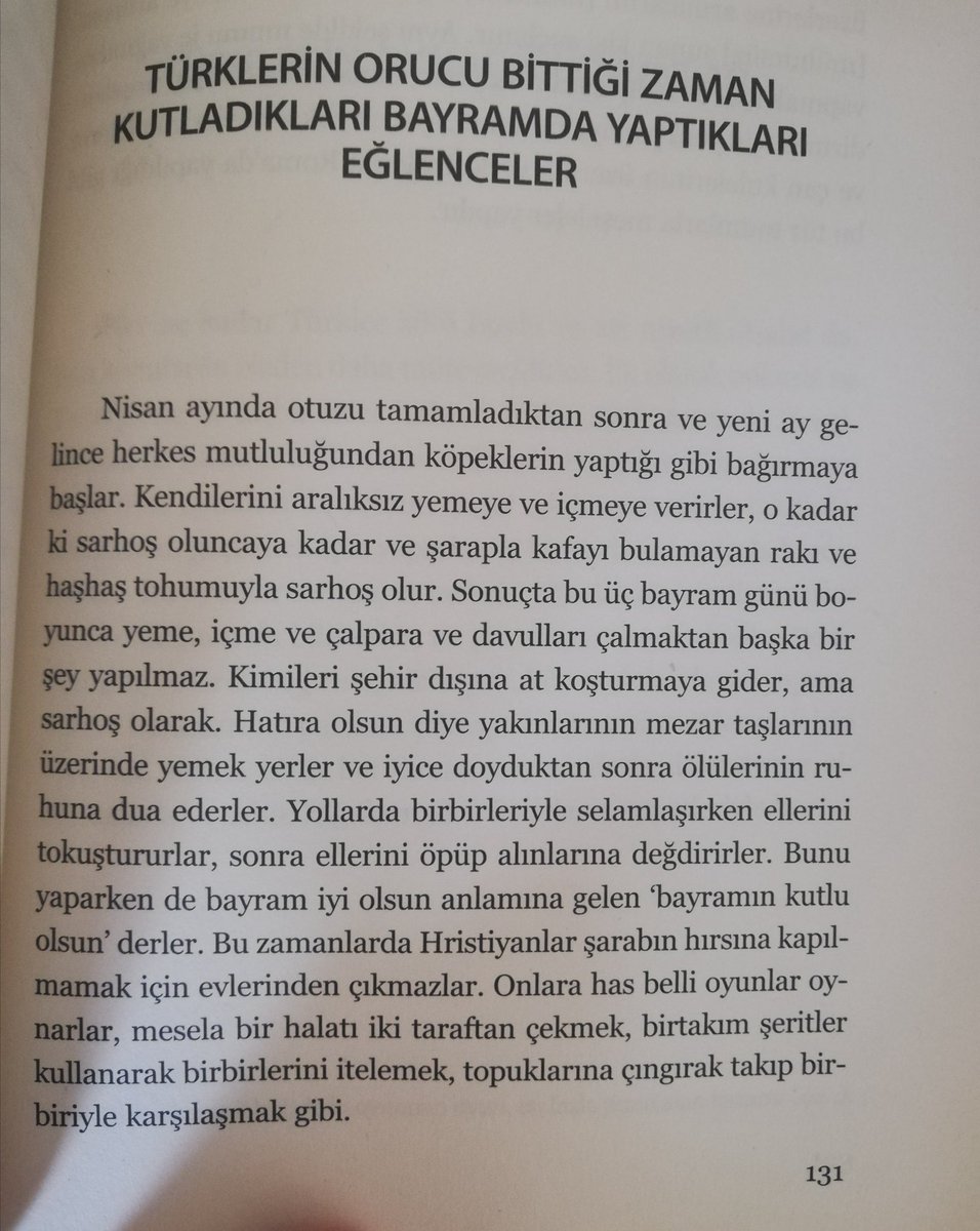 Luigi Bassano’dan 16. yüzyıl Ramazan Bayramı adetleri. Çok acayip bir şey.