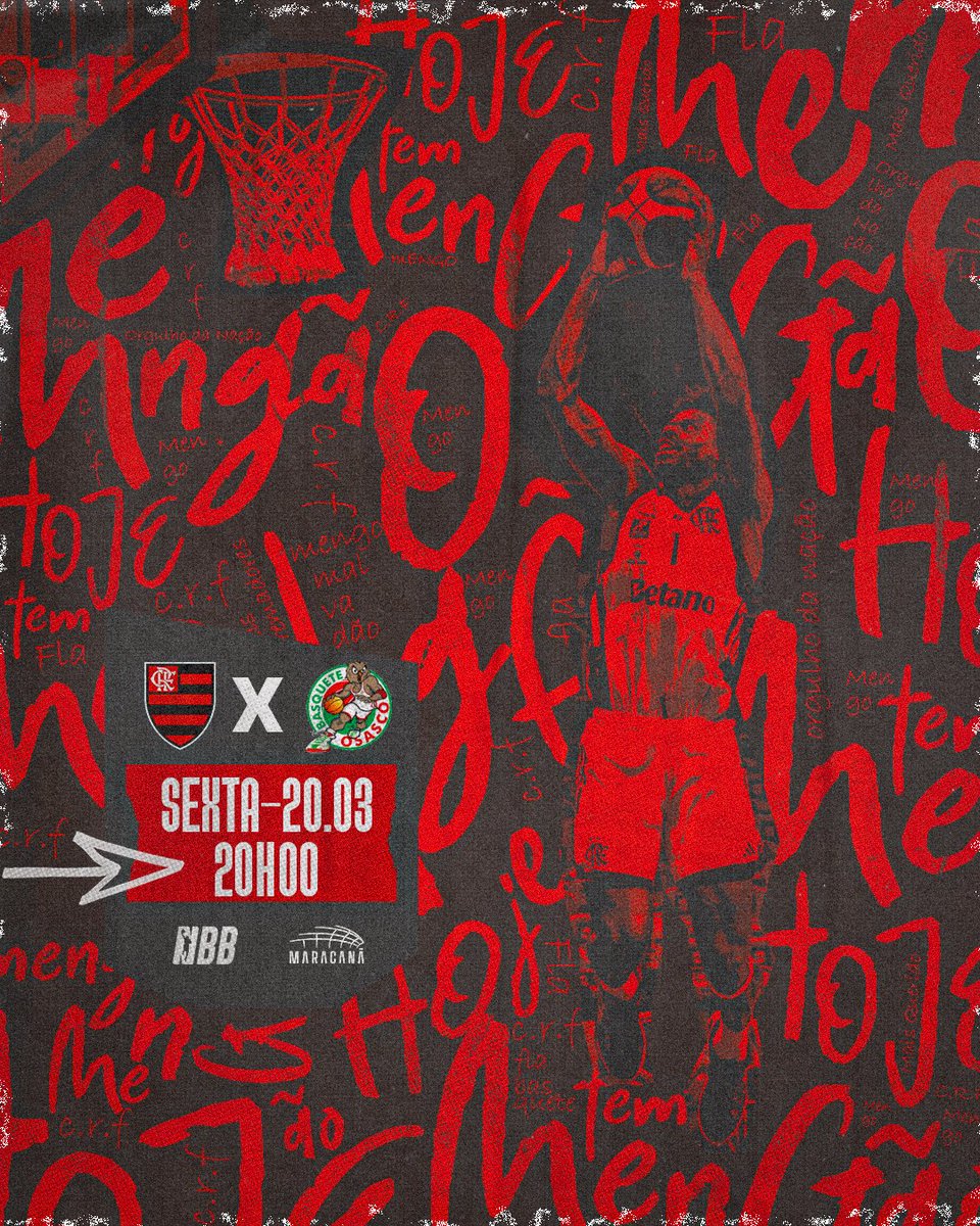 Mas um dia de <a href="/timeflamengo/">Time Flamengo</a> por aqui! Hoje tem mais Mengão pro NBB no Maracanãzinho! 🏀

🎨 <a href="/arts_blackout/">luciorael</a>