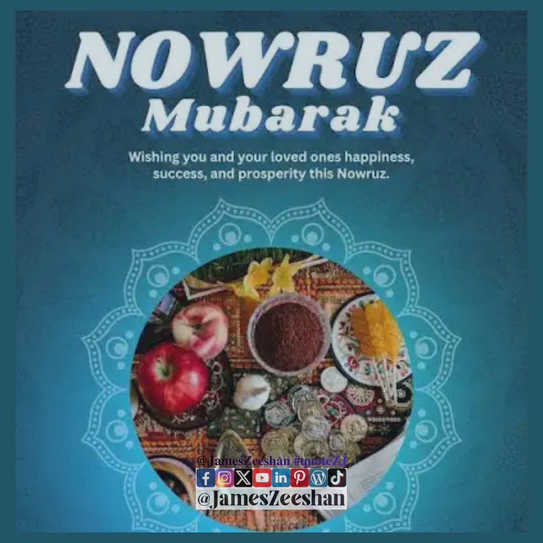 JamesZeeshan's tweet photo. Happy Nowruz to all friends celebrating the festivities 

#nowruz #instaZJ #pinterestZJ #tweetZJ #linkedinZJ #youtubeZJ #tiktokZJ #wordpressZJ #quoteZJ

https://t.co/HBYysuTm9r https://t.co/XaJqolHzVP