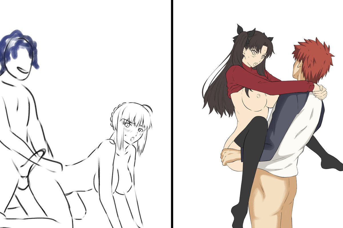 今週セイバーのNTR絵枚数描こうと思ってたのに、凛ちゃんに1日使ってしまった…グハ
凛ももっと描かなければ…

士郎の自室で、凛と士郎がイチャコラして、その隣の部屋で、慎二とセイバーがイチャコラする構図です 