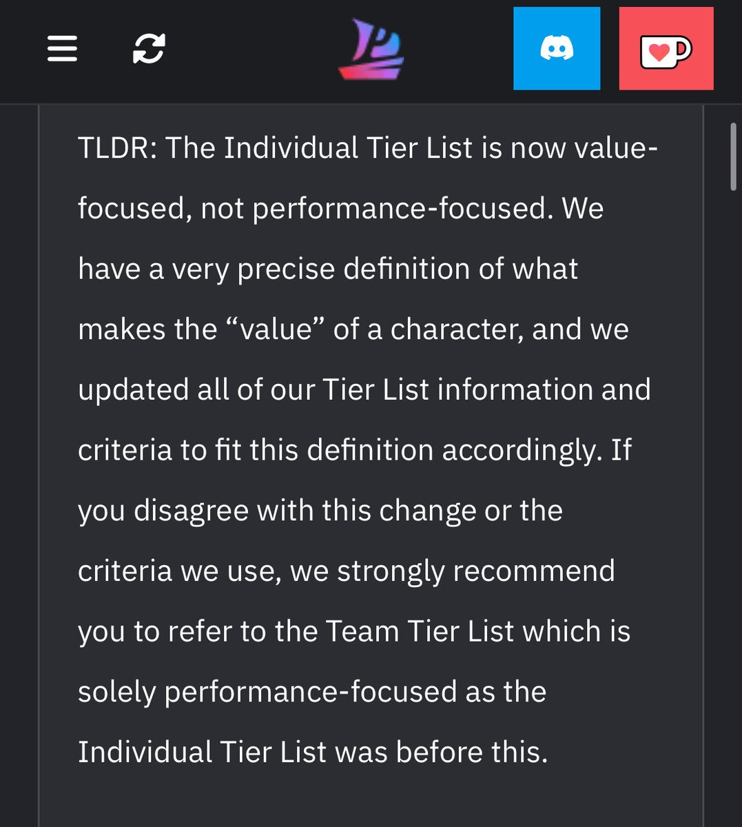 darknessbean12's tweet photo. All ima say
Some people just can’t read and take the fraudulent tier list at face value. Also, their metric for “value” is inconsistent and shouldn’t be taken seriously lowkey https://t.co/gwxF49vH2q