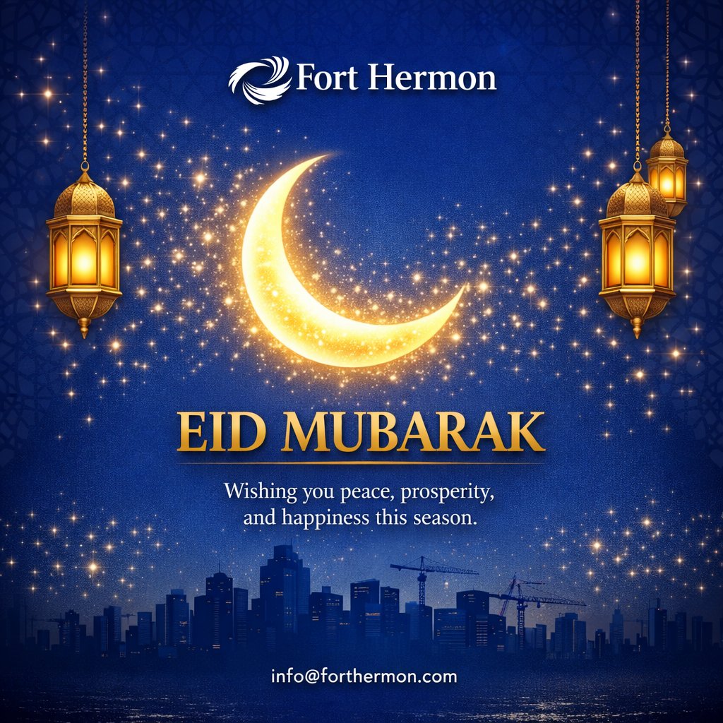 fort_hermon's tweet photo. 🌙✨ Eid Mubarak from all of us at Fort Hermon Ltd!
As we celebrate this special season, we wish our clients, partners, and community peace, prosperity, and continued success.
May this Eid bring joy to your homes and blessings to all your endeavors.
#EidMubarak #FortHermon #Build https://t.co/oJTxTaH1pQ