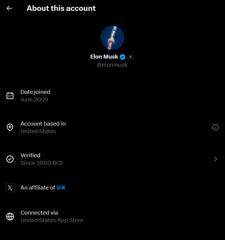 What's wrong with this account 💀

<a href="/elonmusk/">Elon Musk</a>