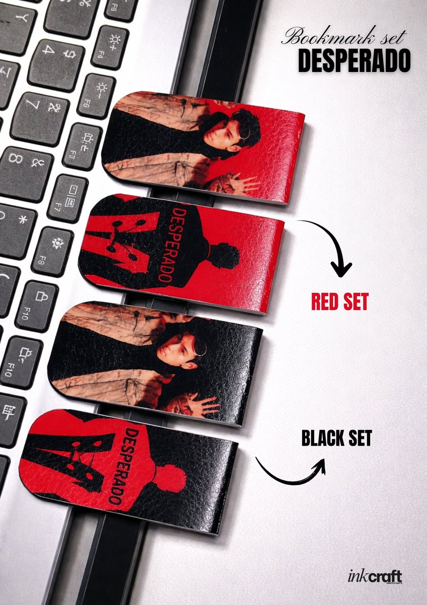 DsBudol_KShop's tweet photo. Since TABI  is finally back… I couldn’t help but make this fan-made merch 📷

T.O.P Desperado Magnetic Bookmark Set
📷 Available in 2 colors: Red Set or Black Set
📷 Printed on 250 gsm paper
📷 Finished with leather cold laminating film 

 PM for orders!! #BigbangTOP #Desperado https://t.co/wl9TK2fWVL