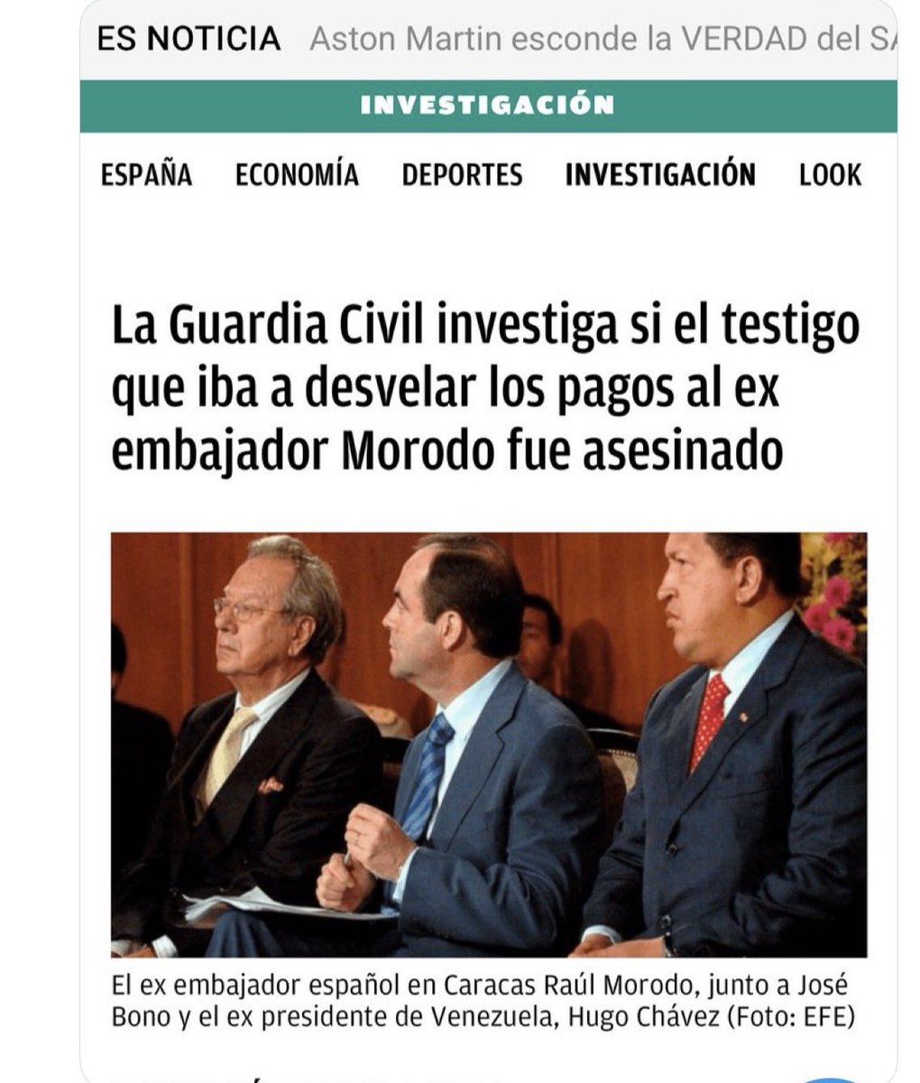 🚨🇪🇸🇻🇪  Recordemos que en el 2019, el ex alto cargo de PDVSA que iba a testificar contra Morodo (embajador de ZP en Venezuela y amigo de Bono), apareció ahorcado en San Sebastián de los Reyes (Madrid)