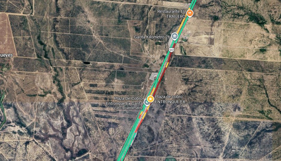 Buenos días, me apoyan con información del tramo autopista Monterrey-Nuevo Laredo km 192 a la altura de la caseta de Cobro Ex Garita, hay trafico detenido.

#NuevoLaredo 

<a href="/MroNoreste/">MRONoreste</a>  <a href="/GN_MEXICO_/">Guardia Nacional</a>  <a href="/GN_Carreteras/">Guardia Nacional Carreteras</a> <a href="/CAPUFE/">CAPUFE</a>  <a href="/088_GN/">088_GN</a>