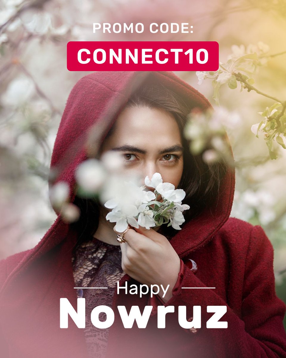 yollacalls's tweet photo. Happy #Nowruz!🌸

Wishing you and your family happiness, prosperity, and new beginnings. 

Celebrate with a little extra — use code “CONNECT10” for a 10% credit bonus at top-up 👉 https://t.co/7nmIOprydW 

🕐Offer valid ‘til March 27. https://t.co/cBxOxmOrbN