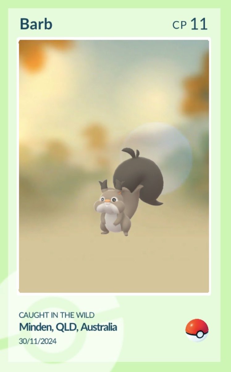 AdamRothwell8_'s tweet photo. @PokemonGoApp #GOMemories #Sweepstakes @PokemonGoApp 

Was heading out to a friends sons birthday - passed by a little roadside coffee shop. A lovely lady named Barb who owned the shop made me a nice coffee. I caught this level 1 sweetheart outside her shop and named the Skwovert after her! https://t.co/mAOs0jLz0V