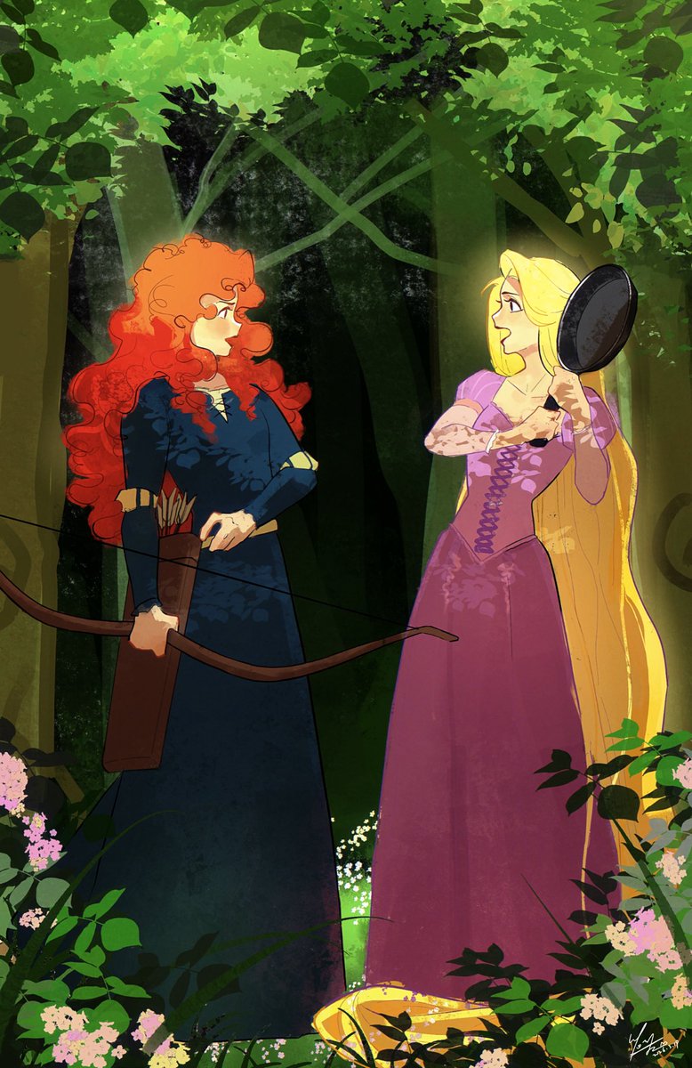 smallstarrrr's tweet photo. #Merida #Rapunzel https://t.co/90aWLVkuL7