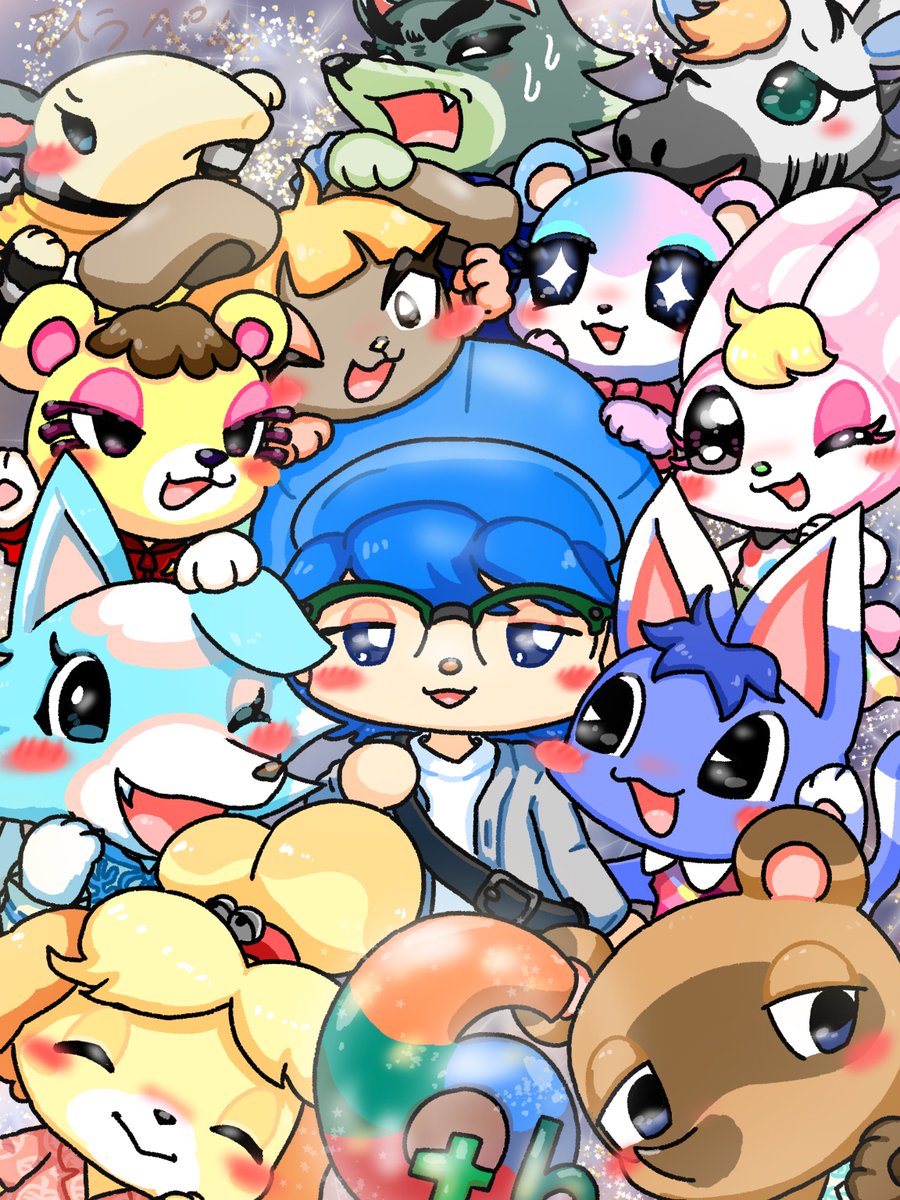 HiupenCrossing's tweet photo. あつ森6周年おめでとう!!!✨️✨️🎉🎉🎉
というわけで...全員集合!これからも楽しく遊んでいきたいと思います!!😊✨️✨️
#あつ森6周年 #あつ森 #ACNH #イラスト #どう森美術部 https://t.co/A5hxTjSQ0I
