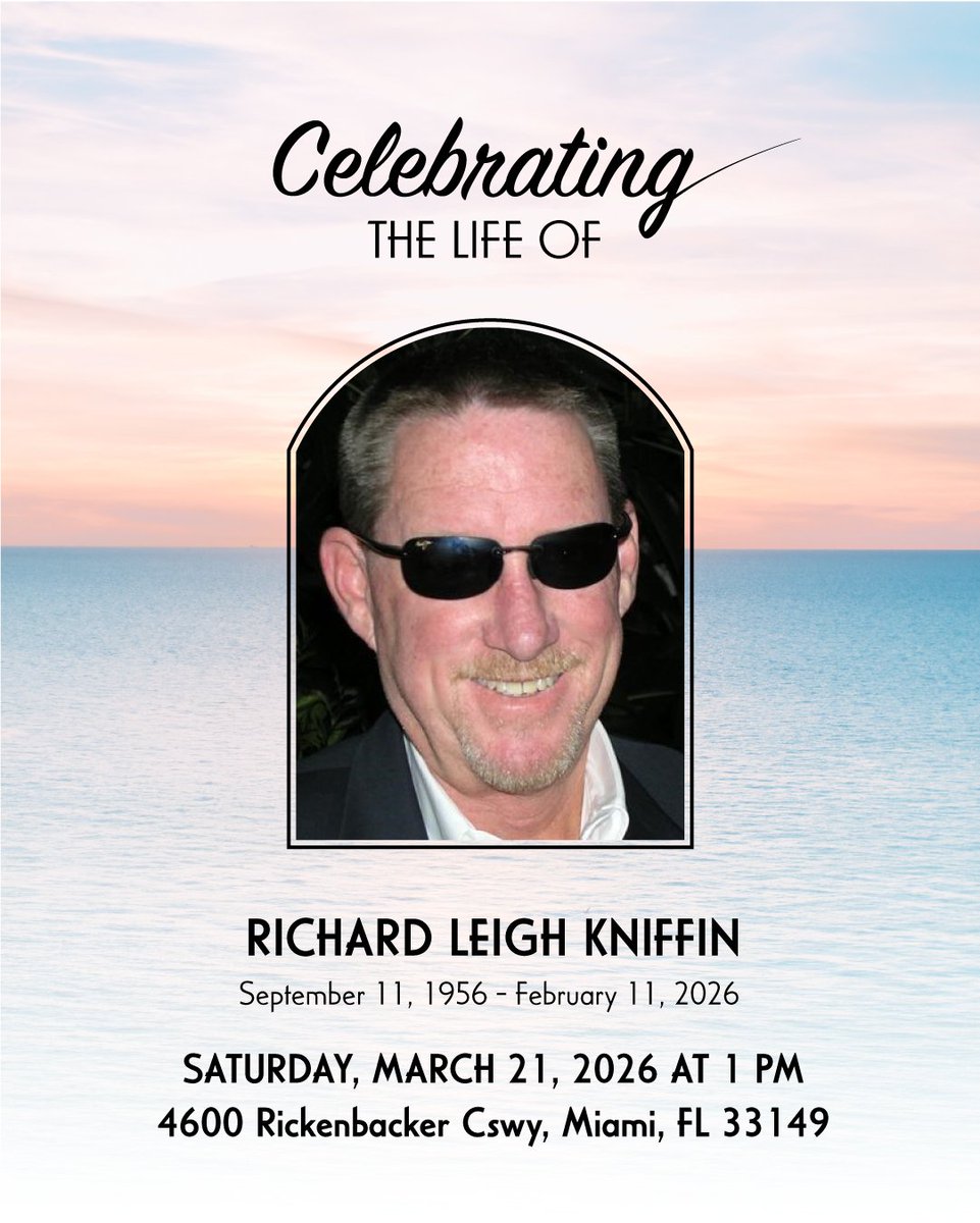 PCPortMiami's tweet photo. The Propeller Club PortMiami mourns the loss of Richard Leigh Kniffin — Former President, career mariner, and a steady leader through difficult times. Join us Saturday, March 21 at 1 PM at Salt Waterfront Restaurant, Key Biscayne. 🌊 https://t.co/aMnnoChnf6