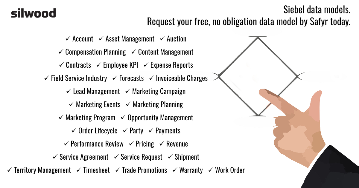 Silwood_Safyr's tweet image. Siebel data models. Request your free, no obligation data model by Safyr today. ow.ly/siam50WJlOF #SiebelCRM #DataModel #DataModeling