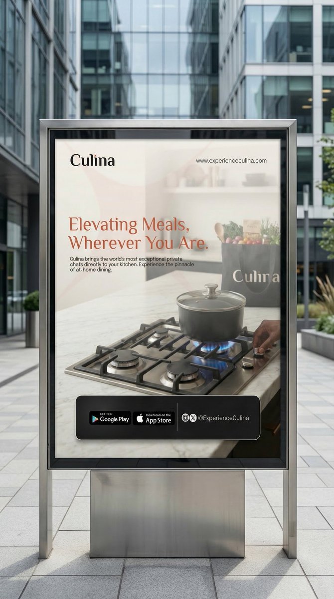 Stripping away the culinary clichés to build a modern luxury experience. ⬛🟧

Meet Culina: A premium platform connecting busy professionals with world-class private chefs for a 5-star, at-home dining experience.
​My Week 3 brand identity submission for <a href="/Designers_Tribe/">Designers Tribe</a>.