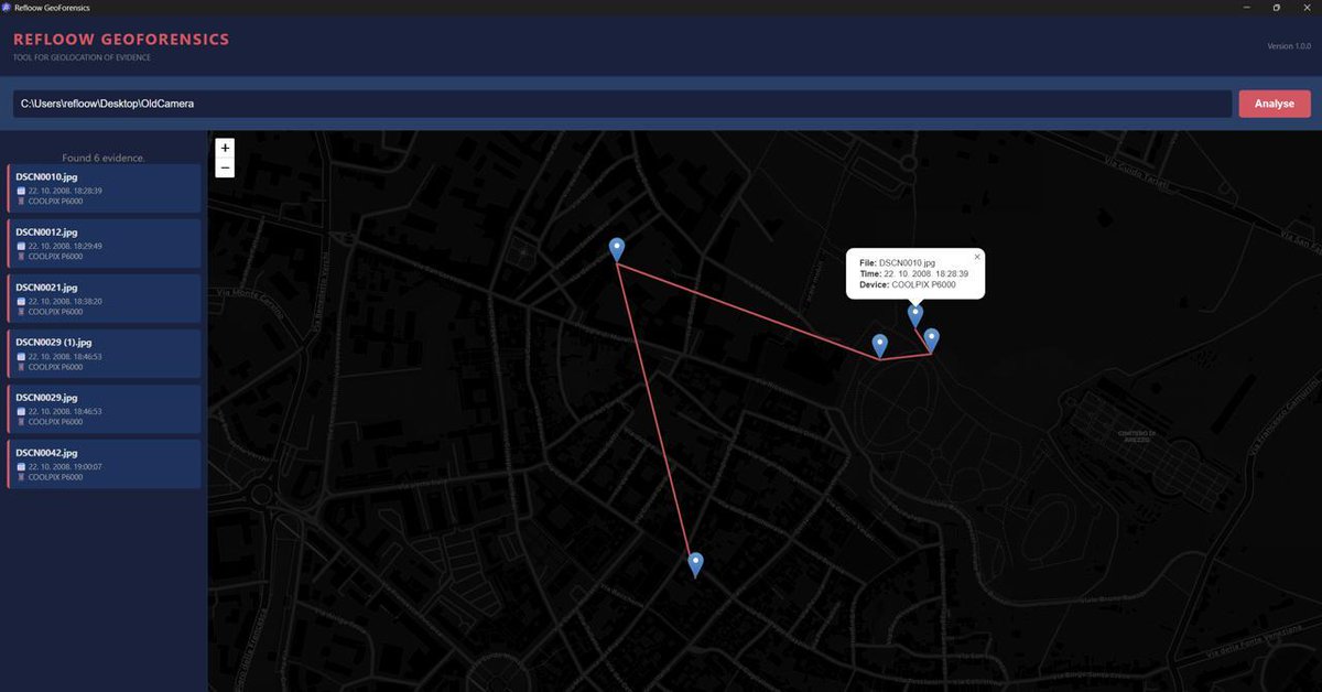 Cyber_Sudo's tweet photo. 🔎 OSINT Tool: Refloow Geo Forensics: 
Extract Hidden Data from Images

Most people overlook photo metadata when analyzing images 📸 … 
but it can reveal critical clues for investigations 🕵️‍♂️

When I’m doing OSINT work, I rely on tools that automate metadata extraction and save hours of manual work ⏱️

Refloow Geo Forensics is a free, open-source Python utility that can:
📍 Find GPS coordinates and generate Google Maps links
🖥 Extract camera model, shooting date, lens settings, and editing software info
📂 Process entire folders of images at once, saving all data in a text file
⚡ Save time when analyzing leaks, social media images, or investigative datasets

Tool link: https://t.co/zpC0K081fT

__________

P.S. ♻️ Repost if you found this helpful.

If you liked this post and would like to learn more methods and techniques to discover information about people, check out my OSINT Mastery course https://t.co/o7UQQR6SNU
