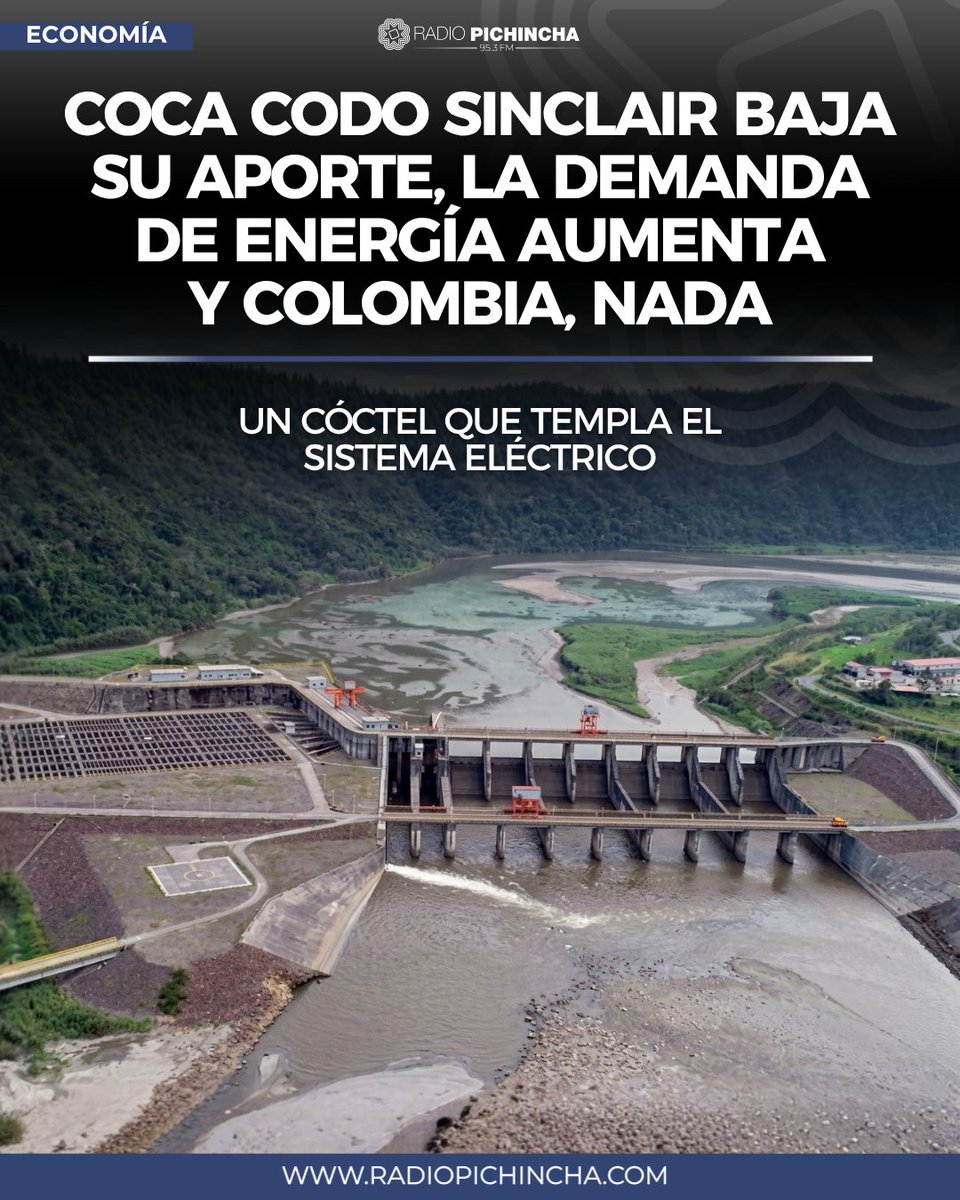 📈#Economía | Ecuador cuenta con energía acumulada pero carece de la capacidad (MW) instantánea para cubrir la demanda nocturna. Por ahora, pidió ayuda al sector privado ante una “alerta de déficit”.
#LaRadioDeLasNoticias
Los detalles⤵️
radiopichincha.com/coca-codo-sinc…
