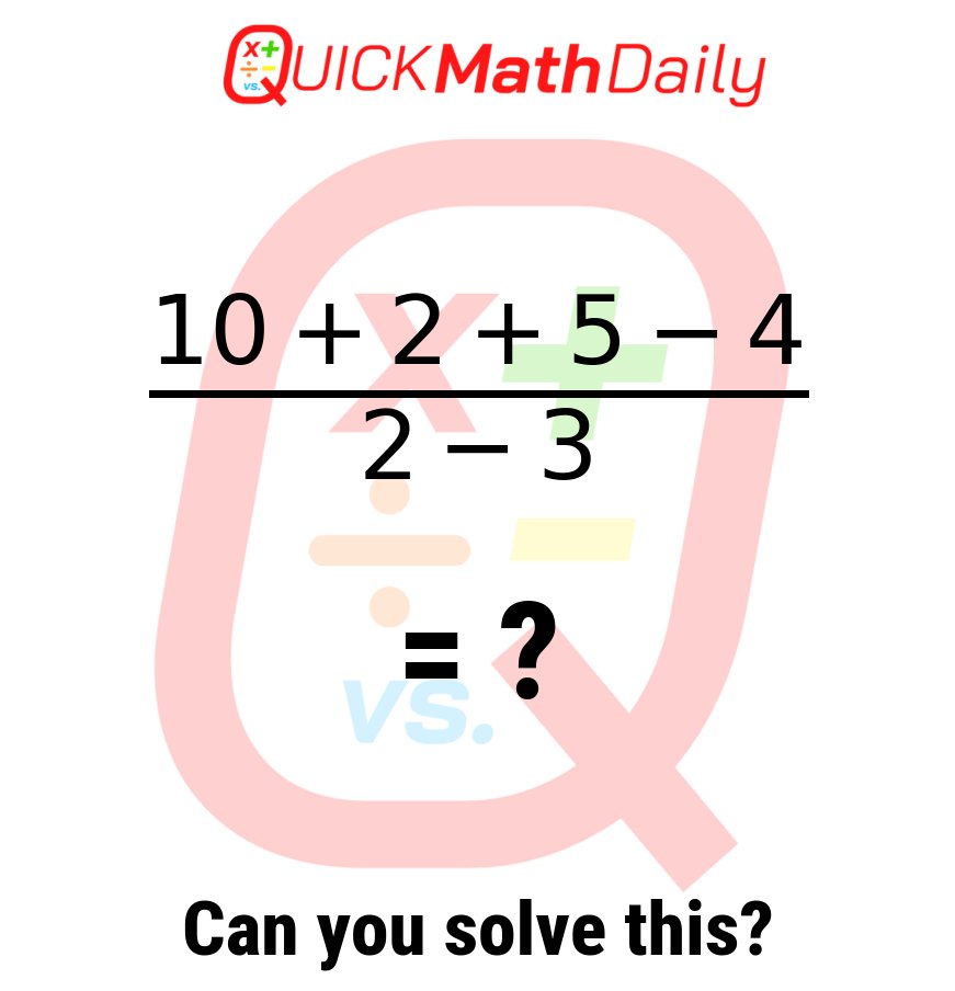 Quick Math Daily Brain Boost 🧠 tweet media