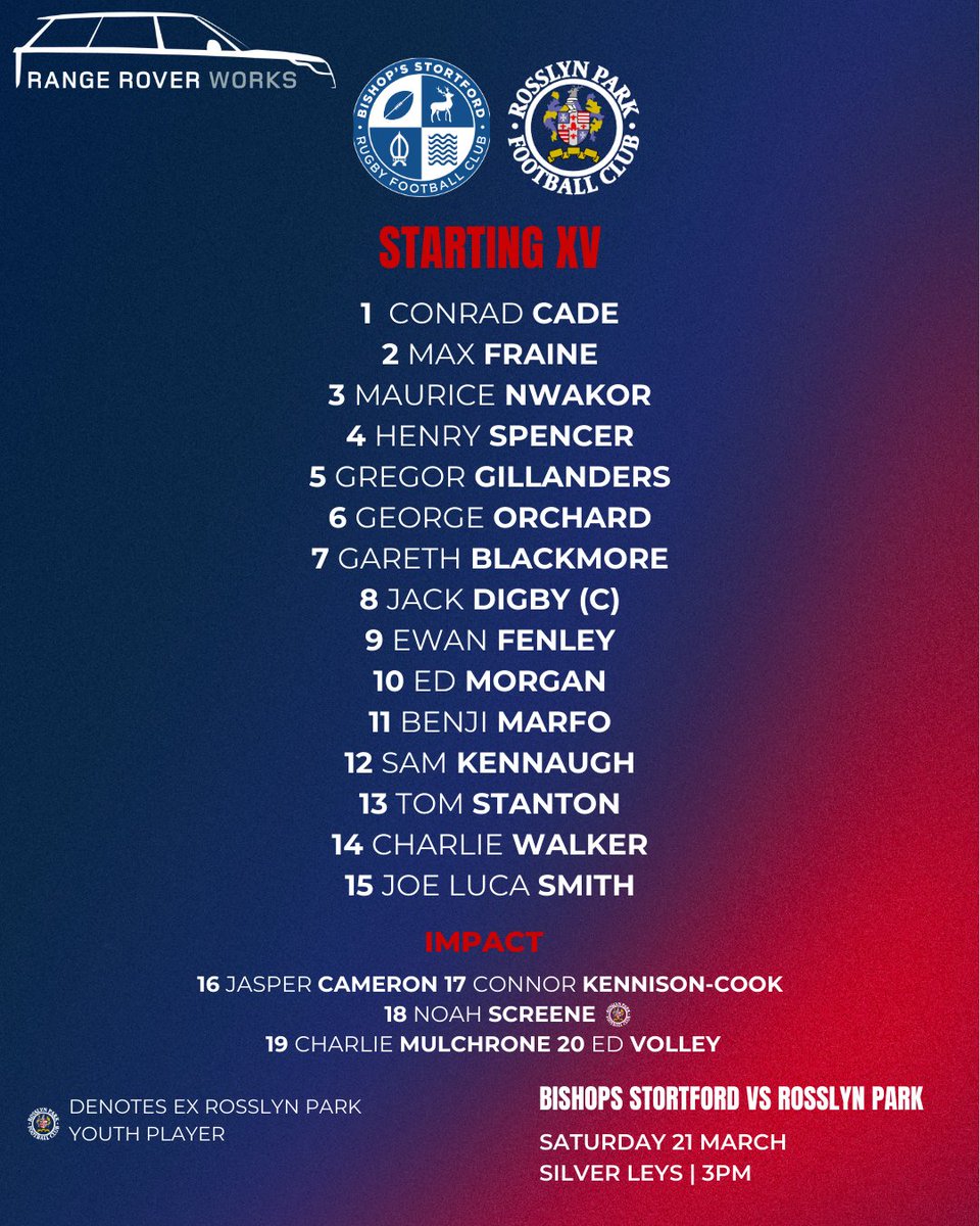 rosslynpark's tweet image. 📢 Round 23 Team Sheet is HERE! Brought to you by Range Rover Works 🚗 

#RPFC
