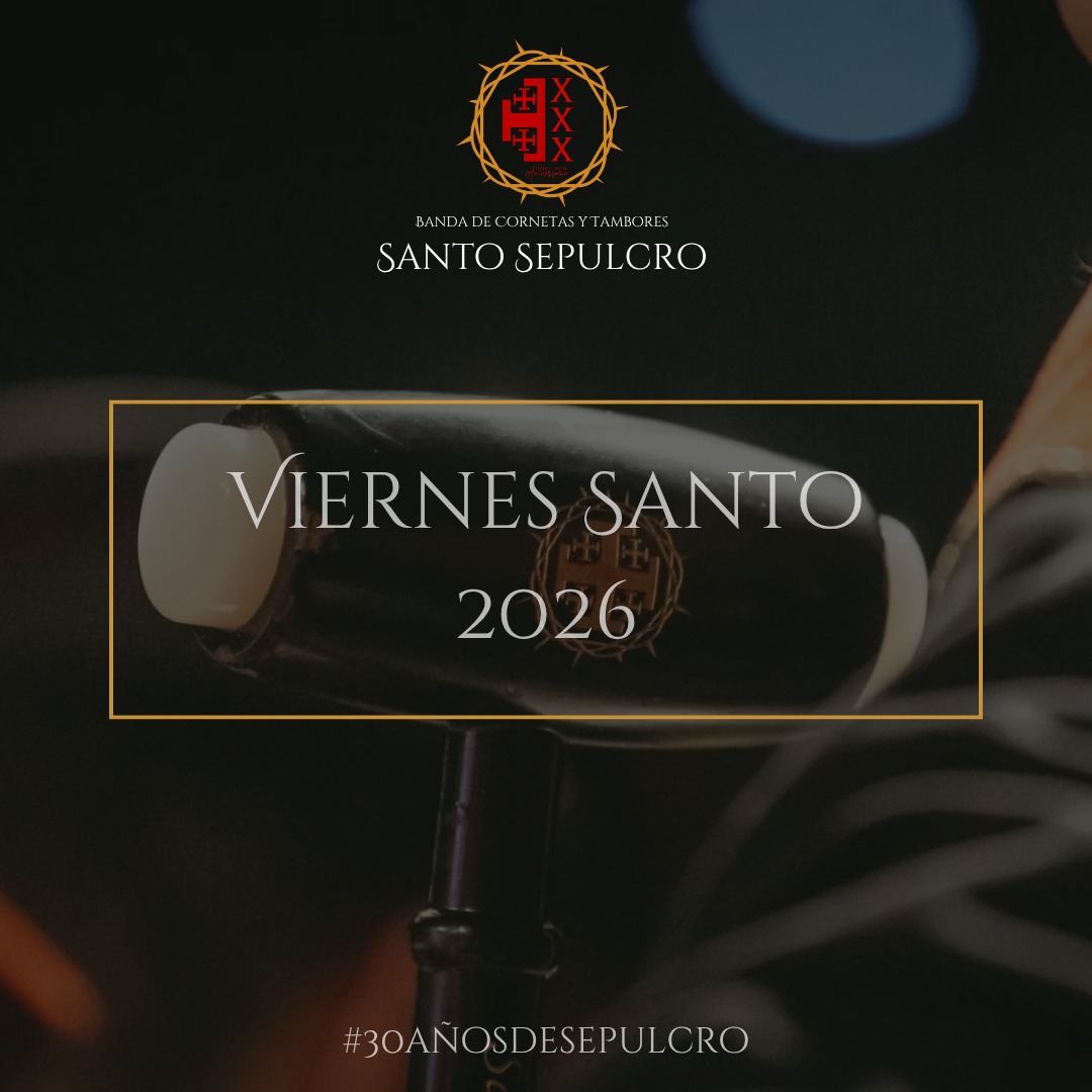 BandaSSepulcro's tweet photo. 🗓️ | 𝐕𝐈𝐄𝐑𝐍𝐄𝐒 𝐒𝐀𝐍𝐓𝐎 𝟐𝟎𝟐𝟔

@ssepulcrocehegi
 
#30añosdesepulcro ♥️🖤

🔗https://t.co/Pa2OPBcSxj

#SemanaSanta #procesion #viernessanto #murcia https://t.co/bVJ8PvO8SI
